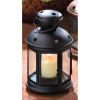 Vintage-Style Black Colonial Candle Lamp - Rustic Home Decor Lighting Fixture