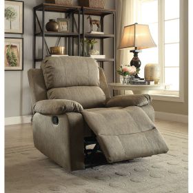 Bina Recliner (Motion) in Taupe Polished Microfiber XH