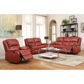 Zuriel Loveseat (Motion) in Red PU