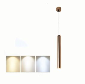 French Gold Long Cylindrical Chandelier (Option: 3.2x30CM)