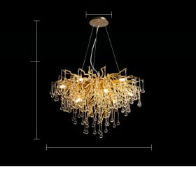 Postmodern Light Luxury Chandelier Water Drop Crystal Lamp Atmosphere (Option: 40C-No light source)