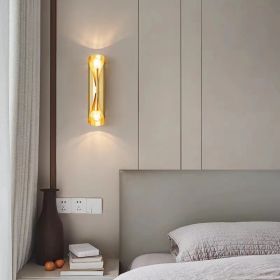 Light Luxury Living Room Wall Lamp (Option: Intrinsic Color Of Copper-Warm Light)